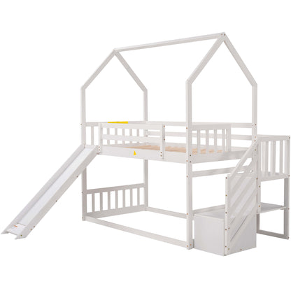 Twin over Twin House Bunk Bed Design