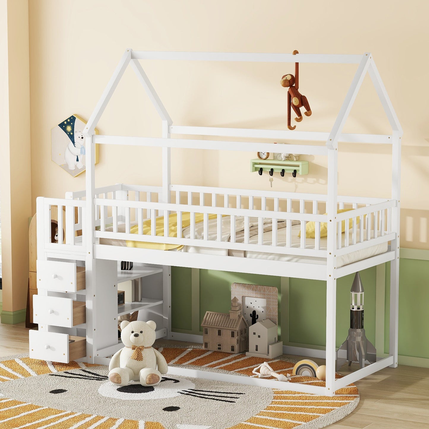 TWIN/TWIN HOUSE BUNK BED Design