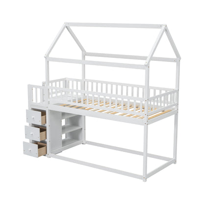 TWIN/TWIN HOUSE BUNK BED Design