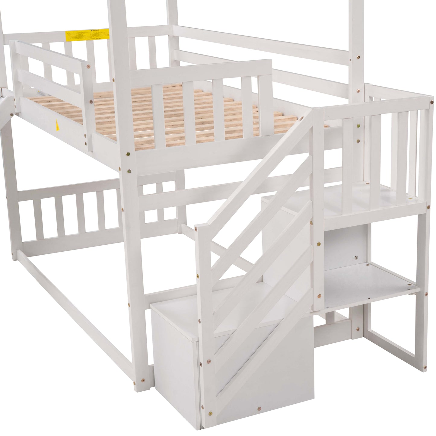 Twin over Twin House Bunk Bed Design