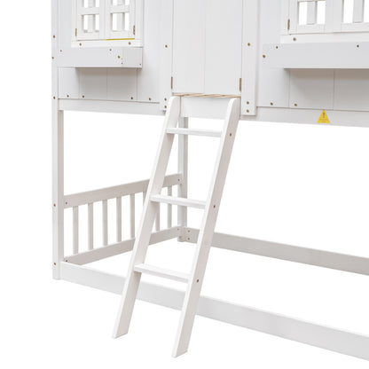 Twin over Twin House Bunk Bed Design