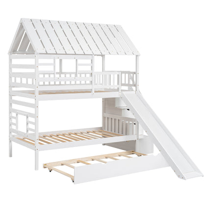 Twin over Twin House Bunk Bed Design