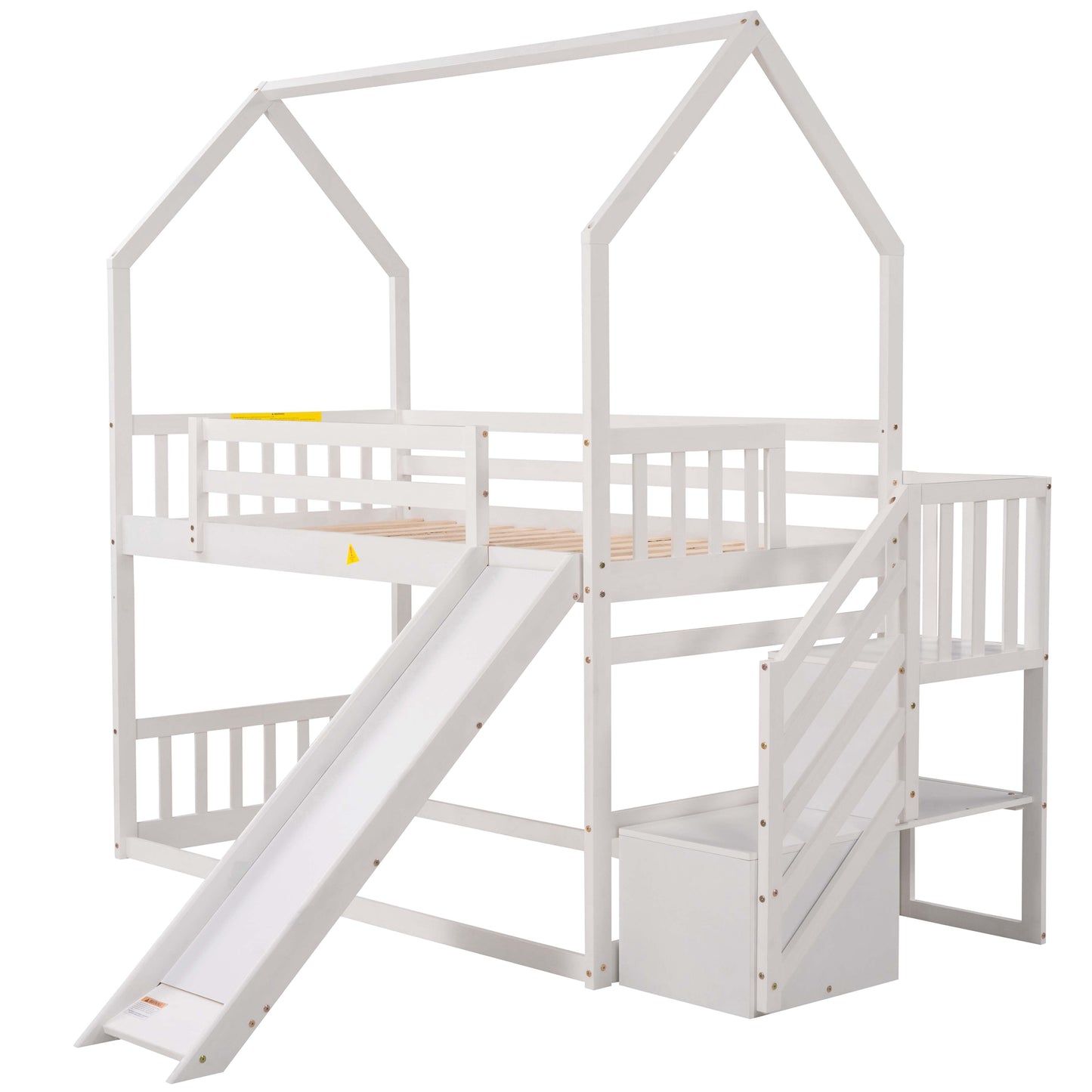 Twin over Twin House Bunk Bed Design