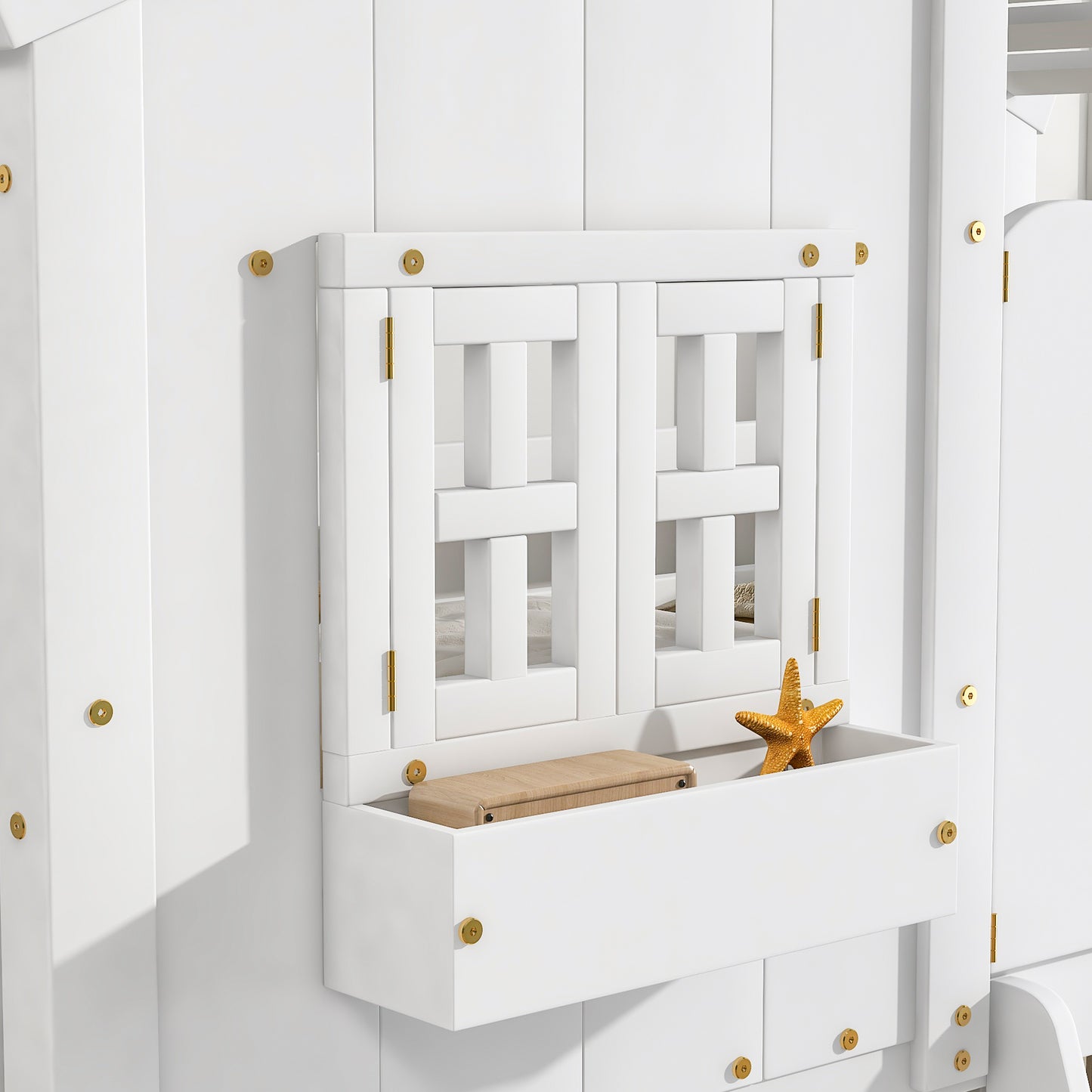 Twin over Twin House Bunk Bed Design