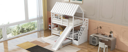 Twin over Twin House Bunk Bed Design