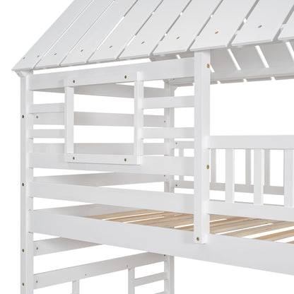 Twin over Twin House Bunk Bed Design