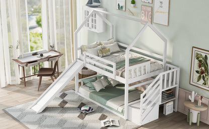 Twin over Twin House Bunk Bed Design