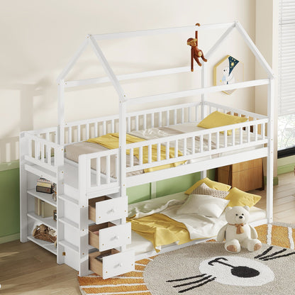 TWIN/TWIN HOUSE BUNK BED Design