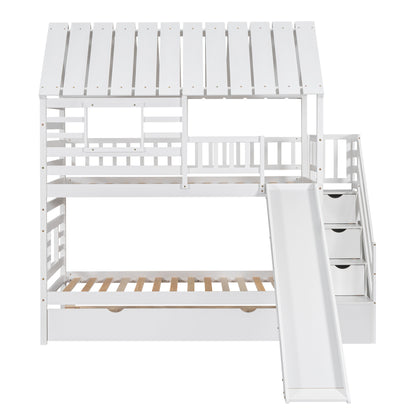 Twin over Twin House Bunk Bed Design