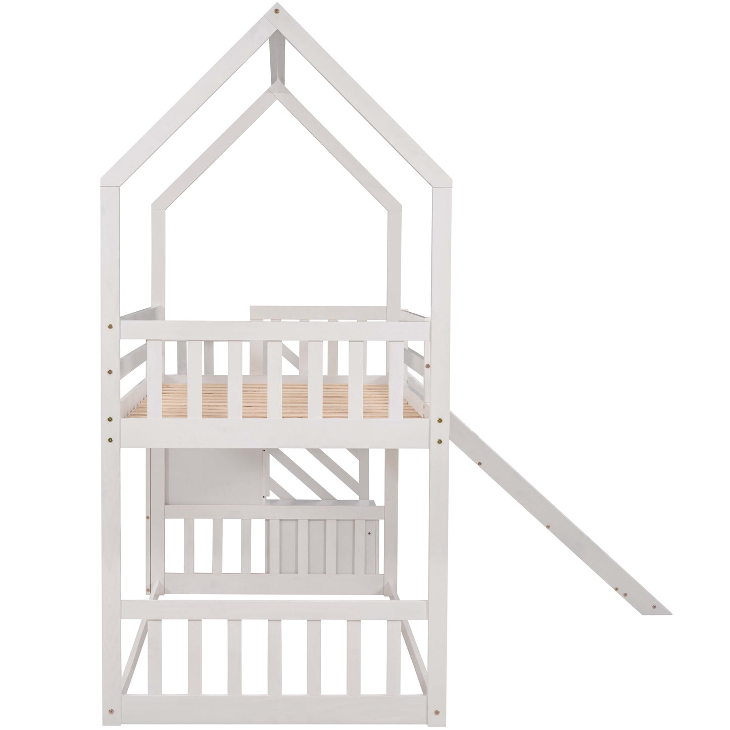 Twin over Twin House Bunk Bed Design