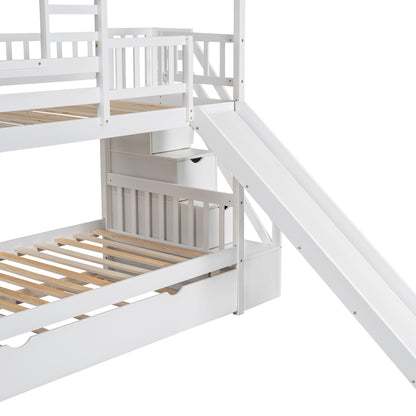 Twin over Twin House Bunk Bed Design