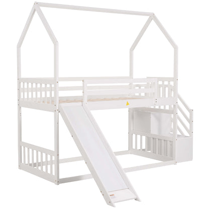 Twin over Twin House Bunk Bed Design