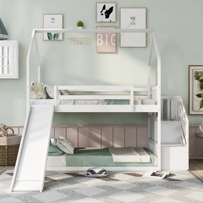 Twin over Twin House Bunk Bed Design